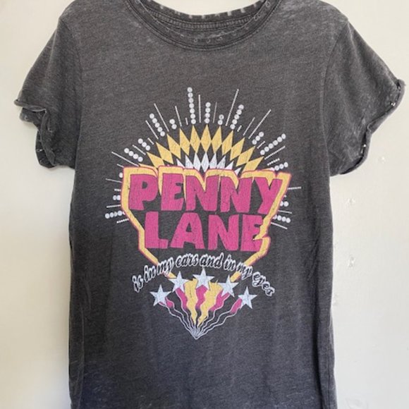 ONE LEFT: NEW  Recycled Karma Vintage Mineral Wash PENNY LANE tshirt Med - Picture 3 of 5